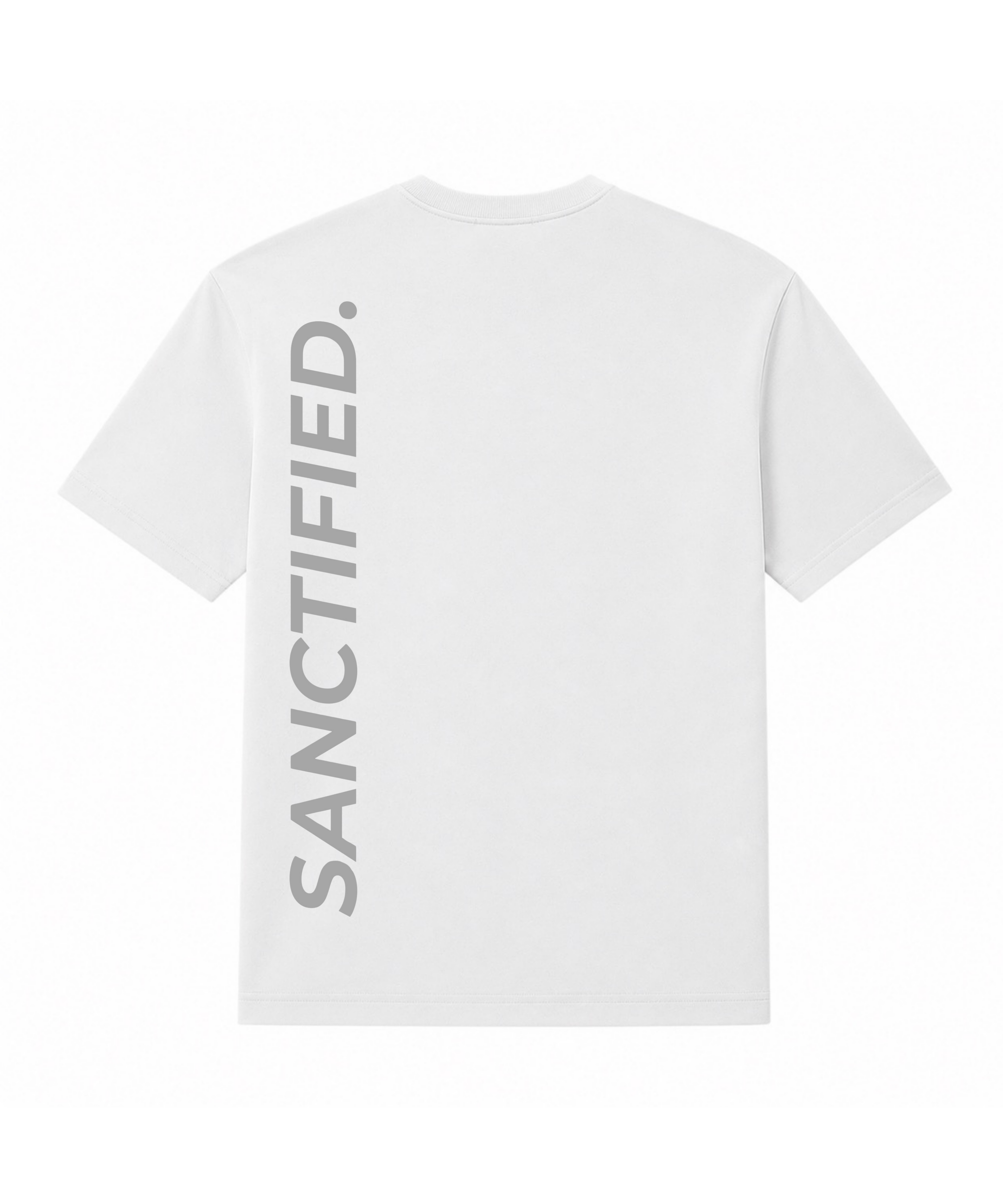 CloudCore™ Tee — Sanctified back view with SANCTIFIED. graphic