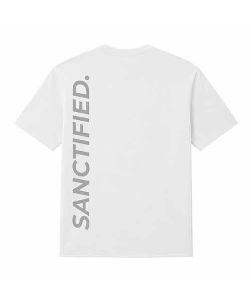 CloudCore™ Tee — Sanctified back view with SANCTIFIED. graphic